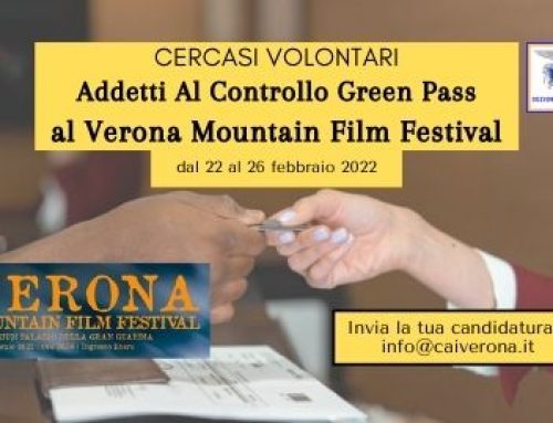 CERCASI VOLONTARI PER CONTROLLO GREEN PASS AL VERONA MOUNTAIN FILM FESTIVAL 2022