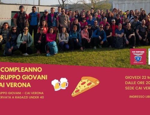 giovedì 22 maggio | 1° Compleanno Gruppo Giovani Cai Verona