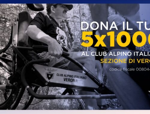 Un battito nel cuore della montagna, un abbraccio che include: dona il tuo 5×1000 al CAI Verona.